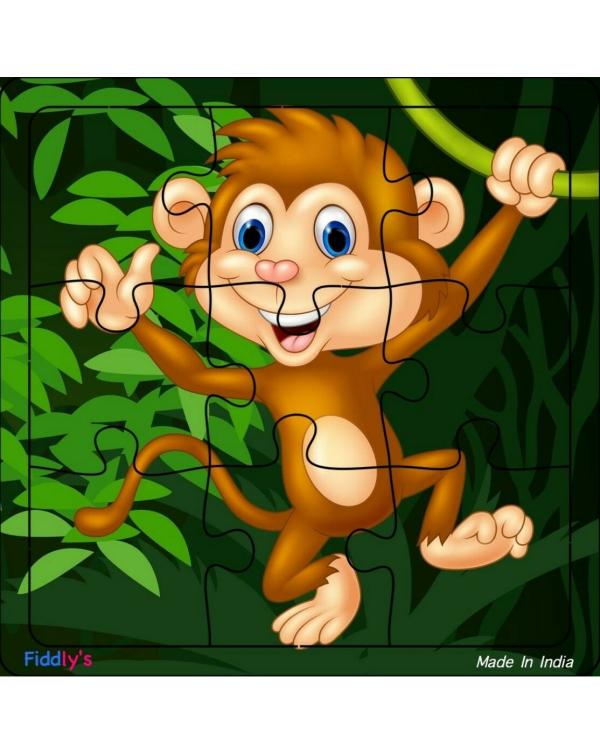 Fiddly's Wood Jigsaw Puzzles for Kid and Childrens 9 Pieces (Pack of 6