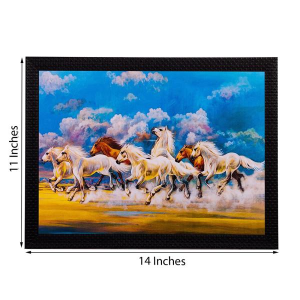 Ecraftindia Running Lucky Horses Art Painting 35 X 27 cm - JioMart
