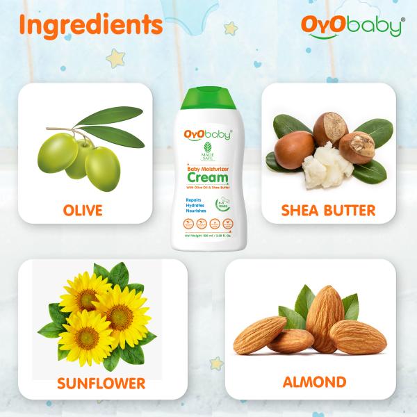 Oyo Baby Diaper Rash Cream with Aloe Vera & Almond Extracts (50gm