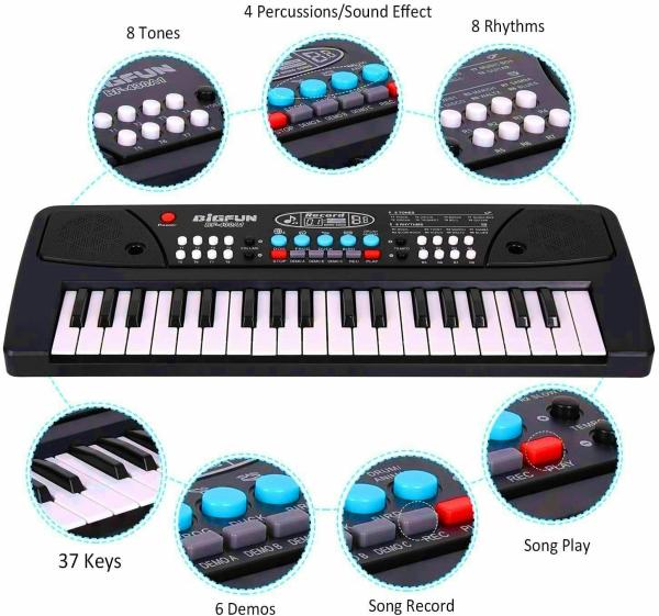MIMY Kids Piano Keyboard Original Piano Toy for Kids with Microphone