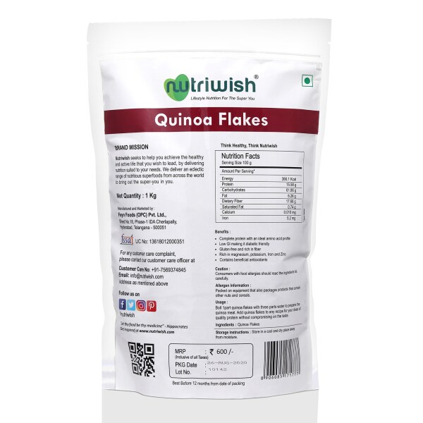 Nutriwish Quinoa Flakes 1 Kg JioMart