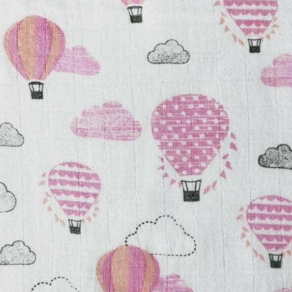 Elementary Organic Cotton Muslin Swaddle Wrapper Joy Ride Theme Print