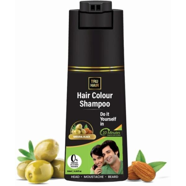 Tru Hair Unisex Black Colour Shampoo - 180 ml - JioMart