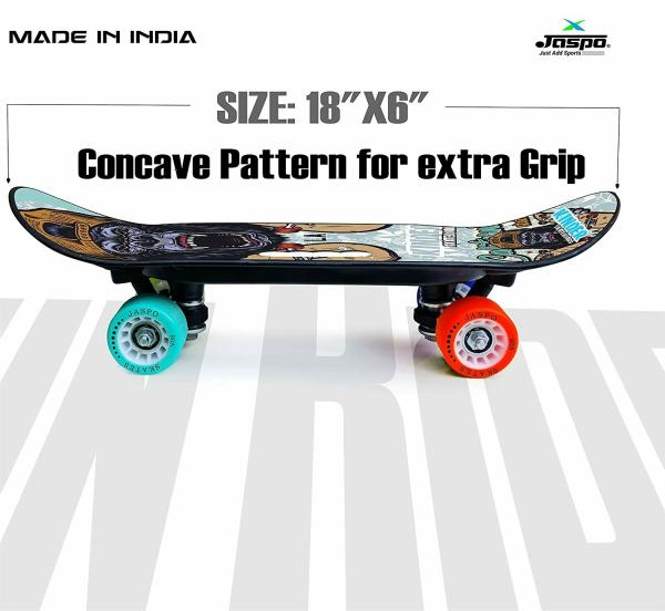 Jaspo Kinder 18"x6" Junior Skateboard for Kids Upto 7 Years (KongEmpire