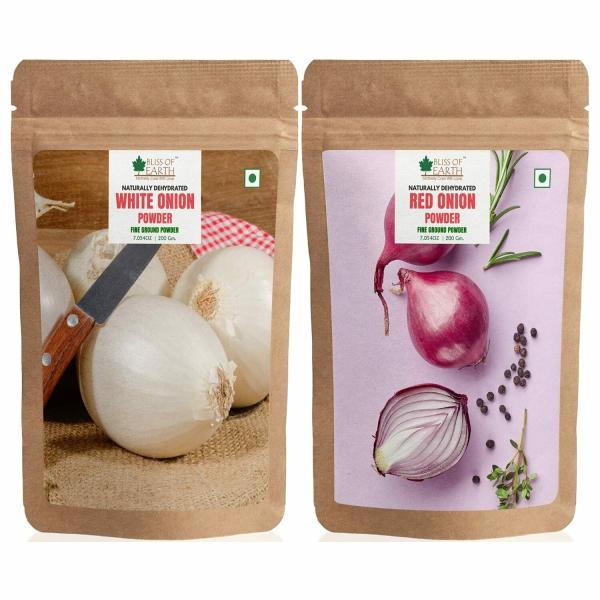 Bliss Of Earth Natural Red Onion Powder And White Onion Powder, Good