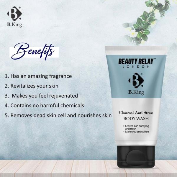 Beauty RelayMen's Body Wash Anti Stress Body Wash With Activated