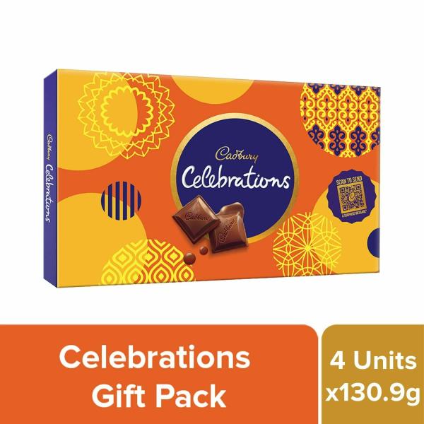 Cadbury Celebrations Chocolate Gift Pack Assorted, 130.9g Pack of 4