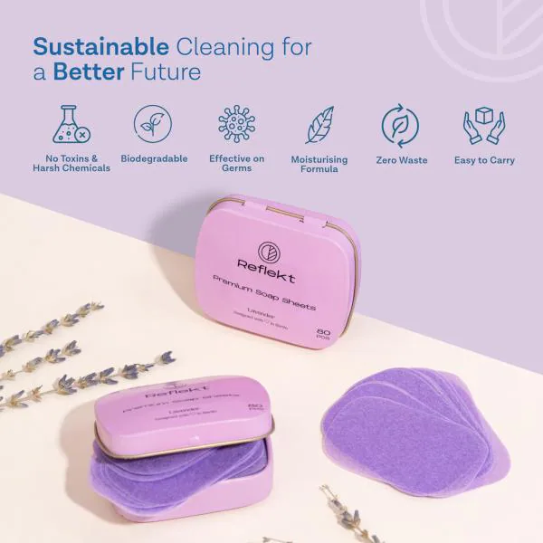 Travel Hand Soap Sheets Lavender (Pack of 80 sheets) JioMart