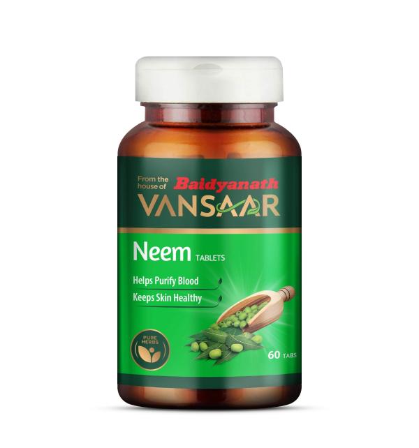 Vansaar Neem Tablets 60 Tablets (From The House Of Baidyanath) Good For