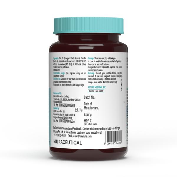 HealthKart HK Vitals Fish Oil Capsule For Men And Women (1000mg Omega 3