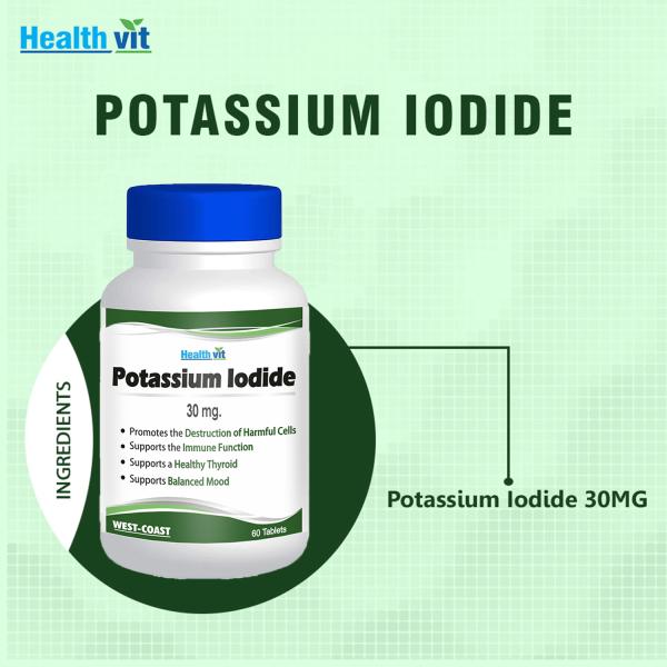 Healthvit Potassium Iodide 30MG Supplement 60 Tablets JioMart