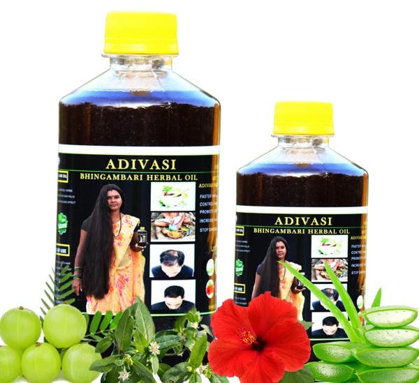 Adi Sri Maruthi Adivasi Bhringambari Herbal Oil For Hair Growth And Anti  Hairfall Control 750 Ml Pack Of 2 - JioMart