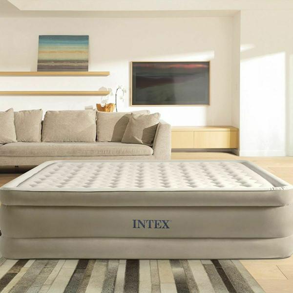 Intex DuraBeam Deluxe Ultra Plush Air Mattress 18" Queen w/ BuiltIn