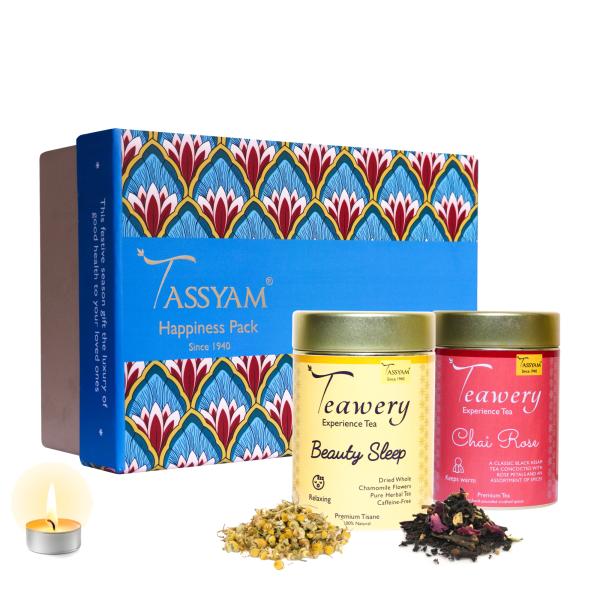 Tassyam Fine Tea Gift Set Perfect Festival Gift Box Pure Tisanes Diwali Gift Flavored
