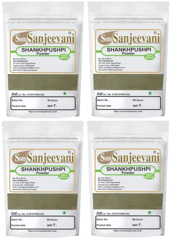 SomSanjeevani Shankhpushpi Powder Natural For Hair Care, Skin Care & Health  Benefits 50g (Pack of 4) - JioMart