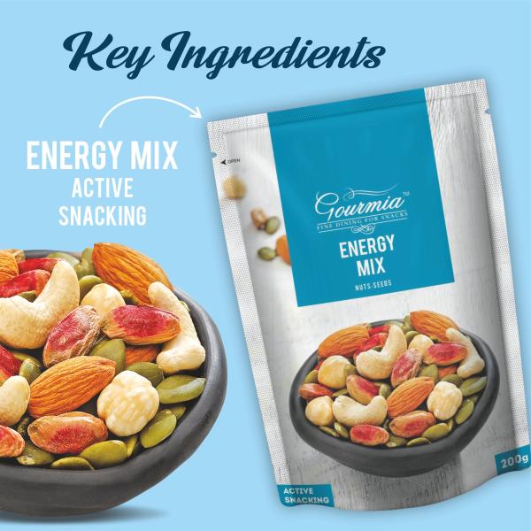 Gourmia Energy Mix (Trail Mix of Nuts Seeds) 200 g JioMart