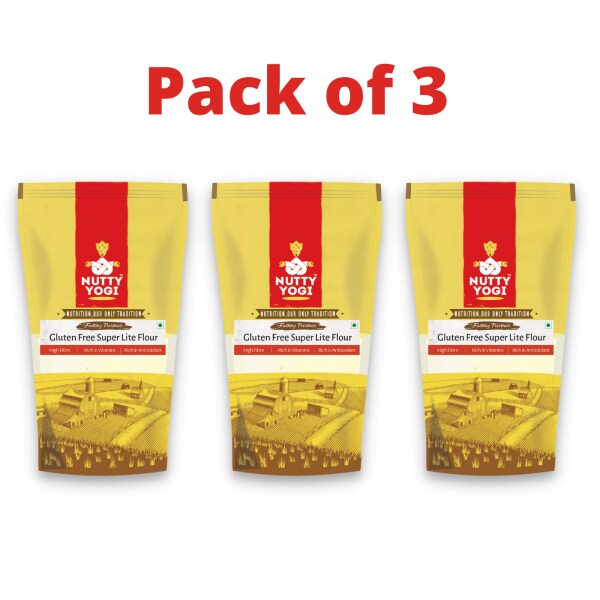 Nutty Yogi Gluten Free Super Lite Flour 500g each Pack of 3 JioMart