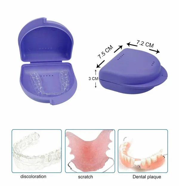 Dentosmile Dental Orthodontic Retainer/Aligner Case/Box/Mouth Guard and Denture Storage in