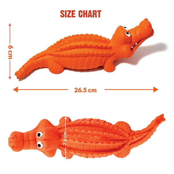 Goofy Tails Orange Rubber Dog Squeaky Toy JioMart