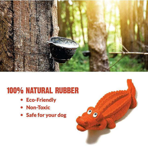 Goofy Tails Orange Rubber Dog Squeaky Toy JioMart