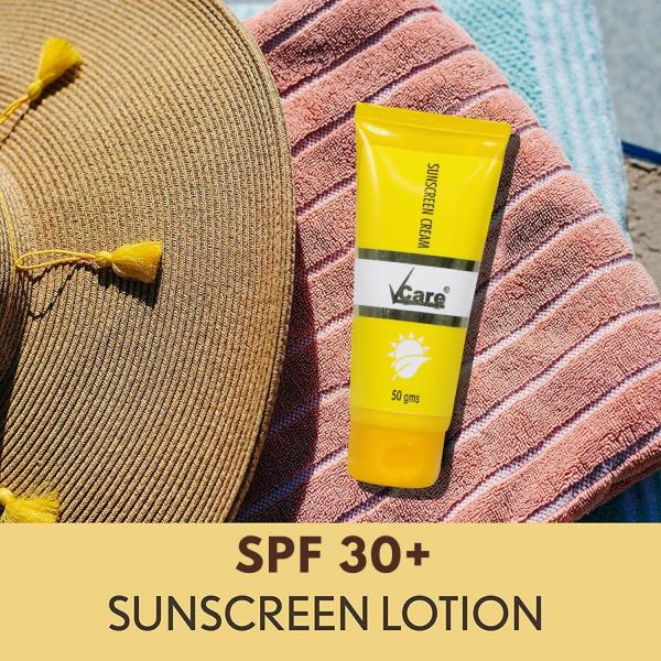 VCare Sunscreen SPF 30+ Cream for Dull Face Protect from Sun Damage