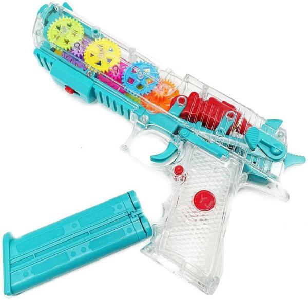 Sanjary White Plastic Gear Electric Concept Projector Gun Toys With