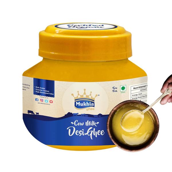 Mukhia A2 Cow Desi Ghee certified organic grass fed ghee 500 ml JioMart