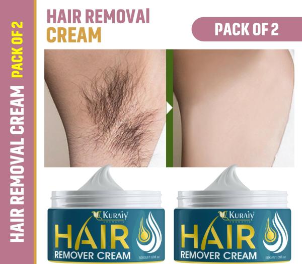 KURAIY Permanent Hair Removal Cream Painless Hair Remover For Armpit Legs  and Arms Skin Care Body Care Pack of 2 - JioMart