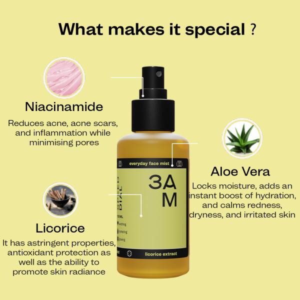 3AM Daily Routine Bundle Moisturizer, Sunscreen Cream SPF 50 & Face