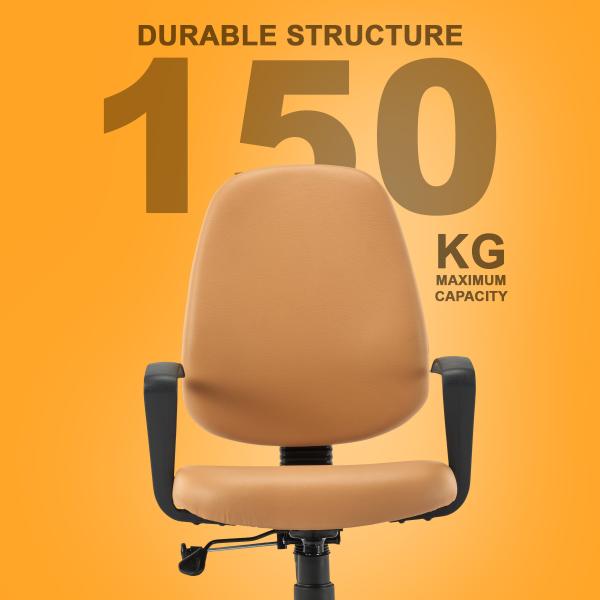 HOF F502 Office Computer Desk Chair Comfort Leatherrete Ergonomic Adjustable Chair Height JioMart