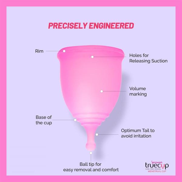 Senziwash Truecup Reusable Menstrual Cup for WomenMedium Size (Pack of