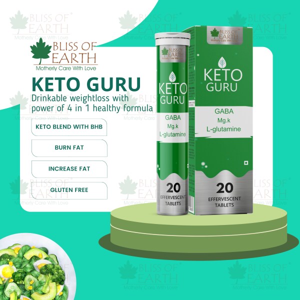 Bliss of Earth Keto Guru Effervescent Tablets For Weight Loss For Men