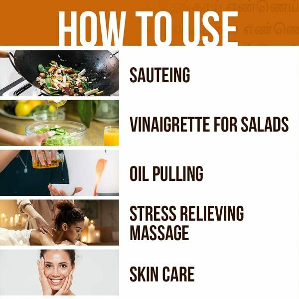 Puvi 1L Cold Pressed Gingelly / Sesame Oil (Virgin, Chekku / Ghani) 1