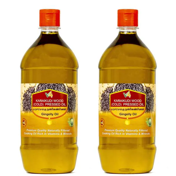 Karaikudi Cold Pressed Gingelly Oil (Jaggery) / Nallennai / Sesame Oil