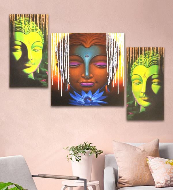 Shree Kala Lord Buddha Face Statue Painting JioMart