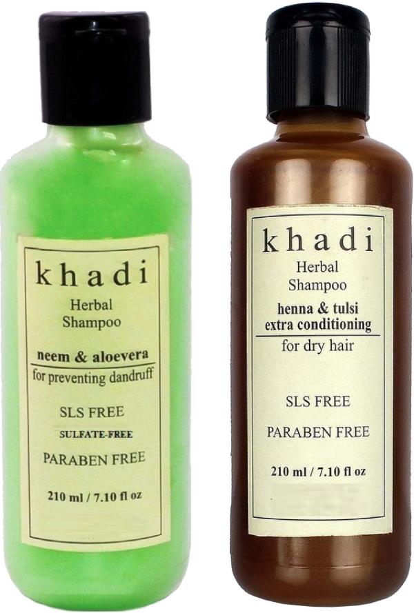 Khadi Herbal Sls, Sulfate And Paraben Free Shampoo Combo 420 ml