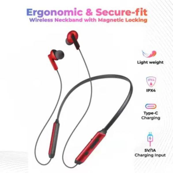 Cihlex Long Life Battery Bluetooth Headphone Neckband Earphones Earbuds