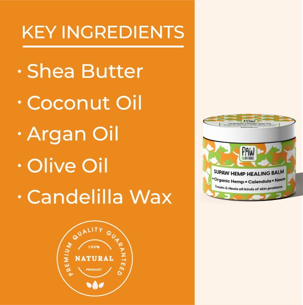 Paw Naturale 100g SUPAW HEMP HEALING BALM for dogs. Heals tick bites