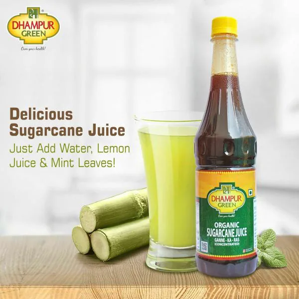 Dhampur Green Organic Sugarcane Juice 735ml 100 Certified Organic