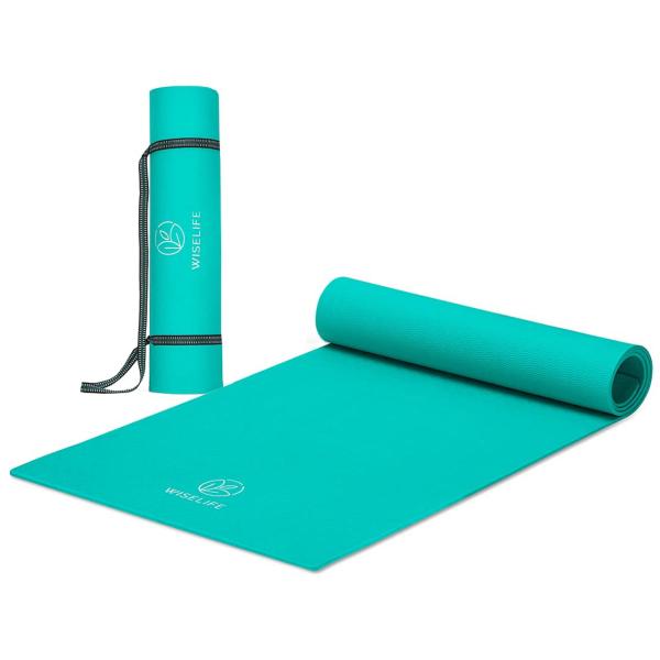 Wiselife Turquoise Green Thermoplastic Elastomers Yoga Mat With Sleek
