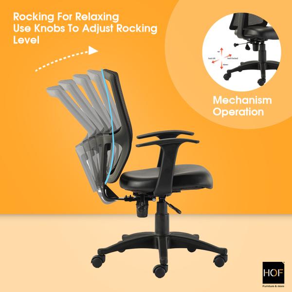 HOF F506 Mesh MidBack Metal Base Height Adjustable Work from Home