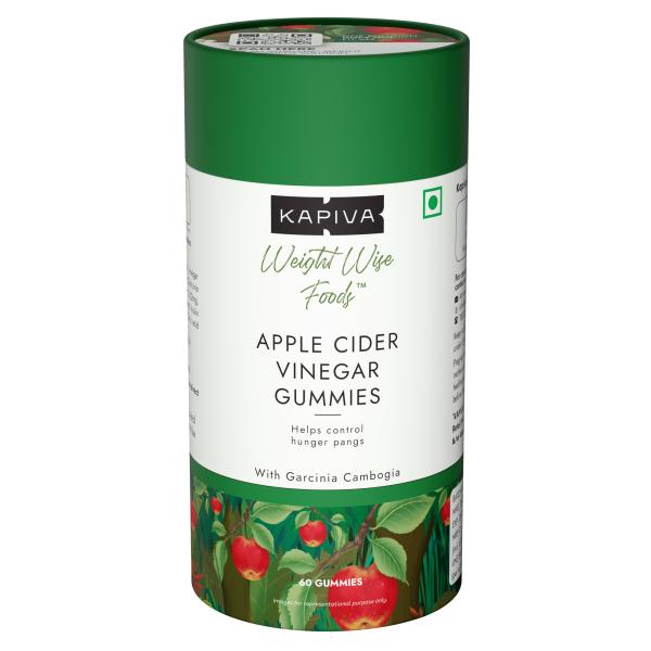 Kapiva Apple Cider Vinegar Gummies (60 pcs) Tasty & Pocket Sized