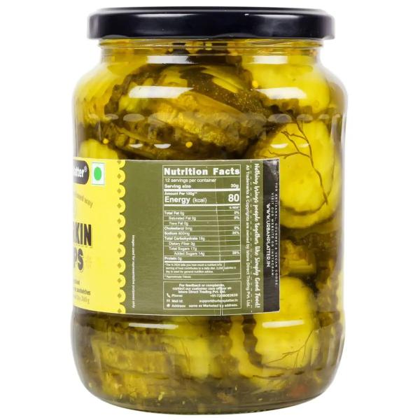 Urban Platter Gherkin Chips, 680g [ Tangy & Sweet. Perfect Topping for