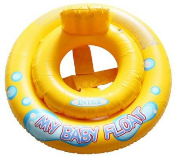 Sanjary Yellow Plastic My Baby Float Inflatable Swimming Pool Tube