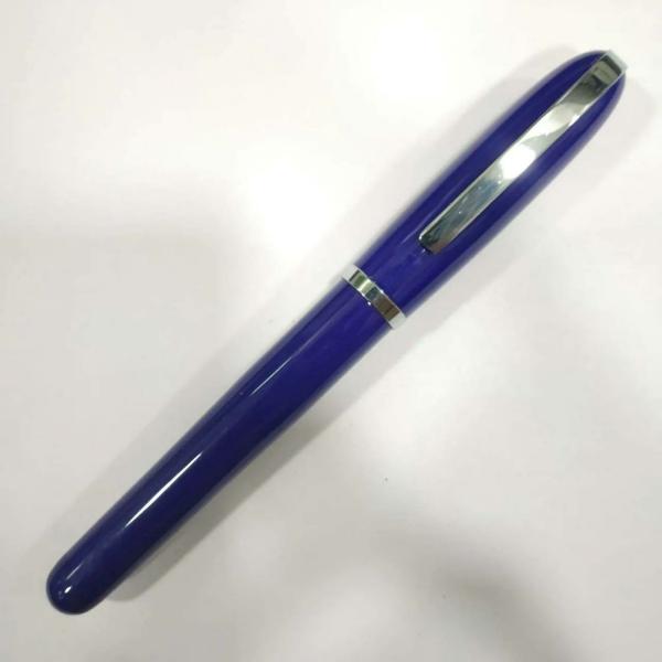 BAOER Blue with Chrome Trim Plastic 516 Rollerball Pen JioMart