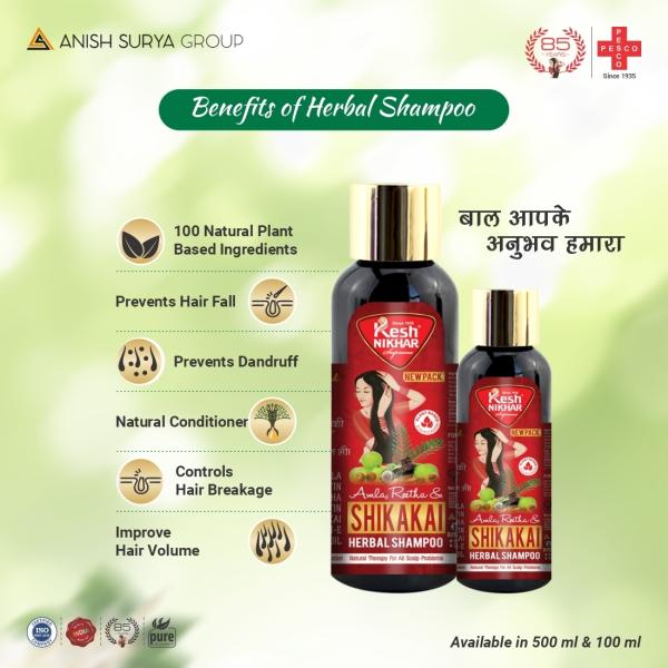 Kesh Nikhar Amla Reetha Shikakai Shampoo | Natural Therapy For All Scalp  Problems, Hairfall & Damage,