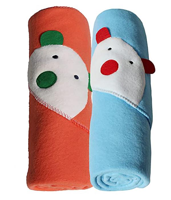 My New Born Baby Red and Sky Blue Classic Blanket (03 M) JioMart