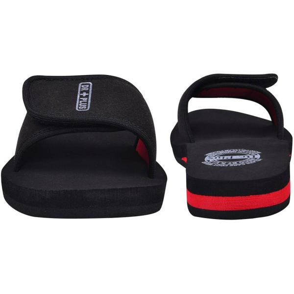 Dr Plus Men Casual Slides (Black And Red, 7) JioMart
