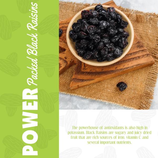 2020 Dry Fruits Black Raisins Black Kishmish Seedless Kala Manuka, Kali Draksh, 250G Each
