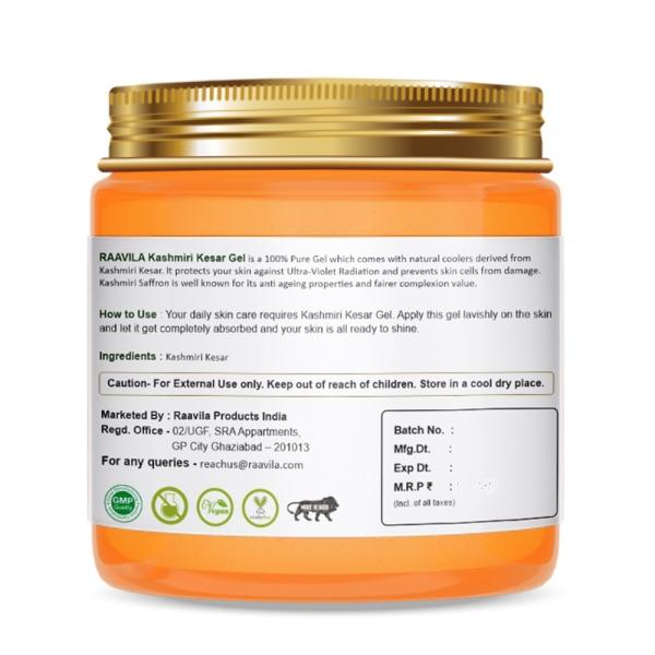 Raavila Kashmiri Kesar Face and Body Gel For Clear Skin and Natural